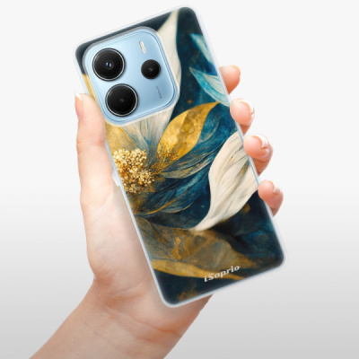 Silikonový obal iSaprio - Xiaomi Redmi Note 14 4G - Gold Petals