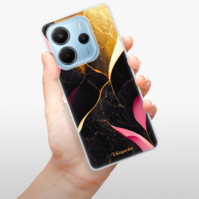 Silikonový obal iSaprio - Xiaomi Redmi Note 14 4G - Gold Pink Marble