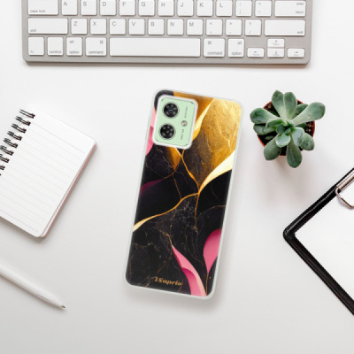 Silikonový obal iSaprio - Motorola Moto G54 5G - Gold Pink Marble