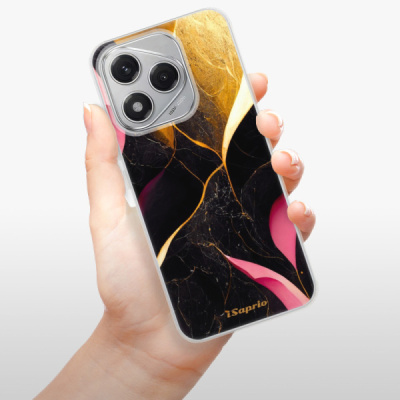 Silikonový obal iSaprio - Honor 400 Lite - Gold Pink Marble