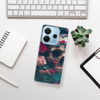 Silikonový obal iSaprio - Xiaomi Redmi Note 14 4G - Skull in Roses