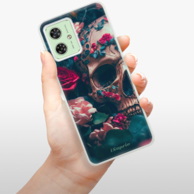 Silikonový obal iSaprio - Motorola Moto G54 5G - Skull in Roses