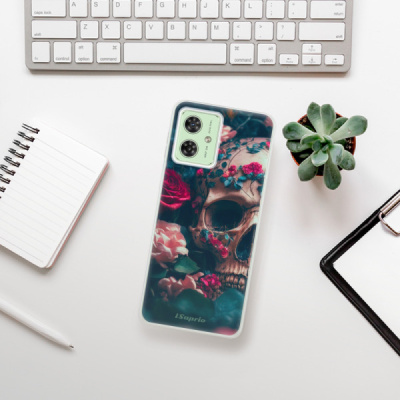 Silikonový obal iSaprio - Motorola Moto G54 5G - Skull in Roses