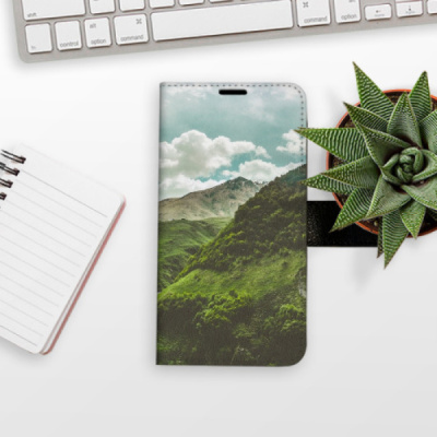 Flip pouzdro iSaprio na mobil Xiaomi Redmi 14C / Poco C75 - Mountain Valley s kapsičkami na karty