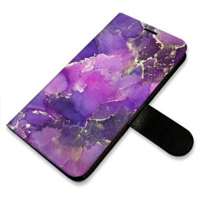 Flip pouzdro iSaprio na mobil Xiaomi Redmi 14C / Poco C75 - Purple Marble s kapsičkami na karty
