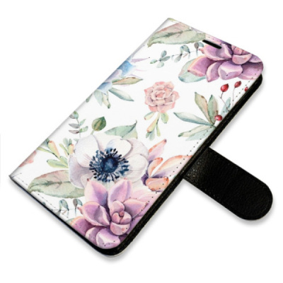 Flip pouzdro iSaprio na mobil Honor 400 Lite - Succulents Pattern s kapsičkami na karty