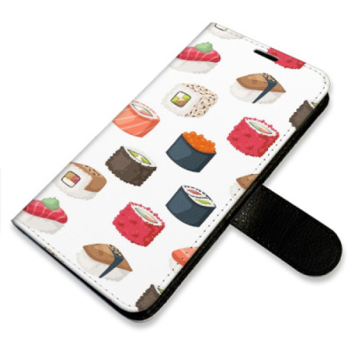 Flip pouzdro iSaprio na mobil Motorola Moto G54 5G - Sushi Pattern 02 s kapsičkami na karty