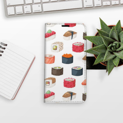 Flip pouzdro iSaprio na mobil Motorola Moto G54 5G - Sushi Pattern 02 s kapsičkami na karty