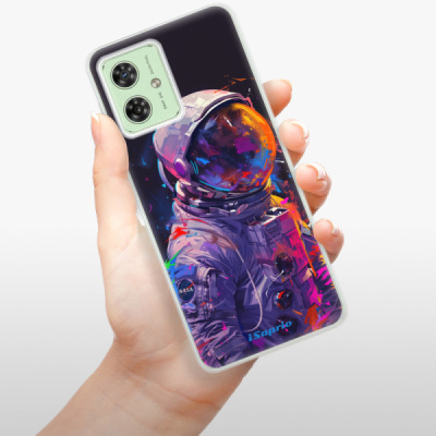 Silikonový obal iSaprio - Motorola Moto G54 5G - Neon Astronaut
