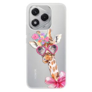 Silikonový obal iSaprio - Honor 400 Lite - Lady Giraffe