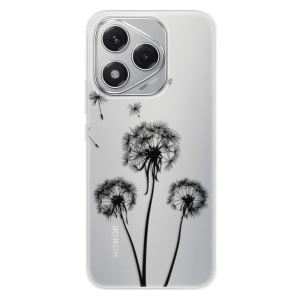 Silikonový obal iSaprio - Honor 400 Lite - Three Dandelions - black