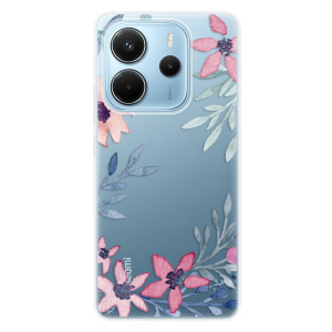 Silikonový obal iSaprio - Xiaomi Redmi Note 14 4G - Leaves and Flowers