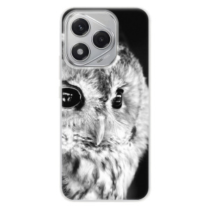Silikonový obal iSaprio - Honor 400 Lite - BW Owl