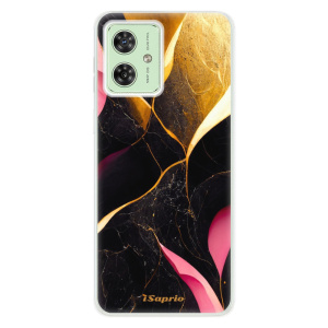 Silikonový obal iSaprio - Motorola Moto G54 5G - Gold Pink Marble
