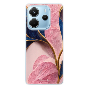 Silikonový obal iSaprio - Xiaomi Redmi Note 14 4G - Pink Blue Leaves
