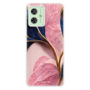 Silikonový obal iSaprio - Motorola Moto G54 5G - Pink Blue Leaves