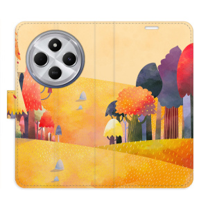 Flip pouzdro iSaprio na mobil Xiaomi Redmi 14C / Poco C75 - Autumn Forest s kapsičkami na karty