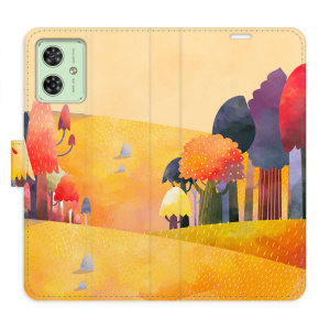 Flip pouzdro iSaprio na mobil Motorola Moto G54 5G - Autumn Forest s kapsičkami na karty