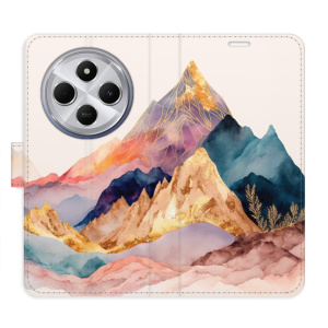 Flip pouzdro iSaprio na mobil Xiaomi Redmi 14C / Poco C75 - Beautiful Mountains s kapsičkami na karty