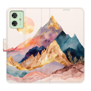 Flip pouzdro iSaprio na mobil Motorola Moto G54 5G - Beautiful Mountains s kapsičkami na karty