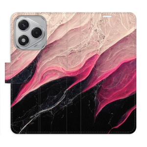 Flip pouzdro iSaprio na mobil Honor 400 Lite - BlackPink Marble s kapsičkami na karty