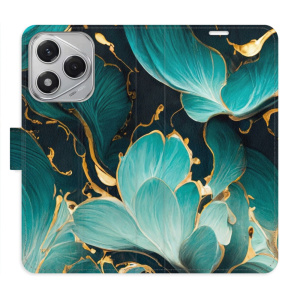 Flip pouzdro iSaprio na mobil Honor 400 Lite - Blue Flowers 02 s kapsičkami na karty