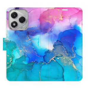 Flip pouzdro iSaprio na mobil Honor 400 Lite - BluePink Paint s kapsičkami na karty