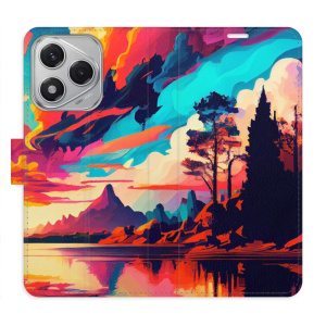 Flip pouzdro iSaprio na mobil Honor 400 Lite - Colorful Mountains 02 s kapsičkami na karty