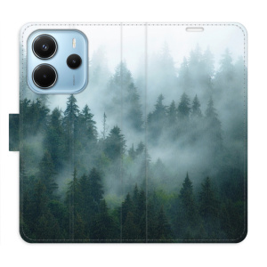 Flip pouzdro iSaprio na mobil Xiaomi Redmi Note 14 4G - Dark Forest s kapsičkami na karty