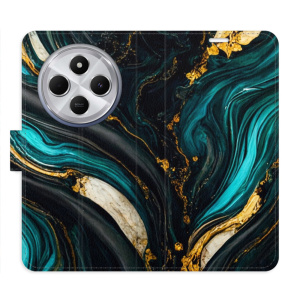 Flip pouzdro iSaprio na mobil Xiaomi Redmi 14C / Poco C75 - Dark Paint s kapsičkami na karty