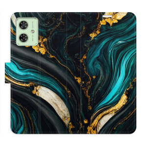 Flip pouzdro iSaprio na mobil Motorola Moto G54 5G - Dark Paint s kapsičkami na karty