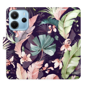 Flip pouzdro iSaprio na mobil Xiaomi Redmi Note 14 4G - Flower Pattern 08 s kapsičkami na karty
