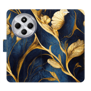 Flip pouzdro iSaprio na mobil Xiaomi Redmi 14C / Poco C75 - GoldBlue s kapsičkami na karty