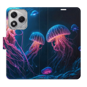 Flip pouzdro iSaprio na mobil Honor 400 Lite - Jellyfish s kapsičkami na karty