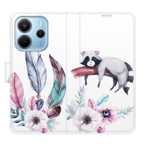 Flip pouzdro iSaprio na mobil Xiaomi Redmi Note 14 4G - Lazy day 02 s kapsičkami na karty