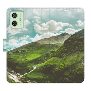 Flip pouzdro iSaprio na mobil Motorola Moto G54 5G - Mountain Valley s kapsičkami na karty