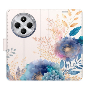 Flip pouzdro iSaprio na mobil Xiaomi Redmi 14C / Poco C75 - Ornamental Flowers 03 s kapsičkami na karty