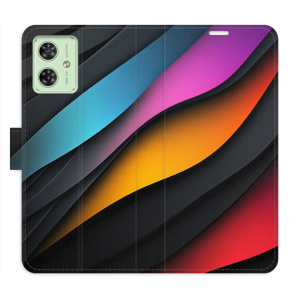 Flip pouzdro iSaprio na mobil Motorola Moto G54 5G - Color Waves s kapsičkami na karty