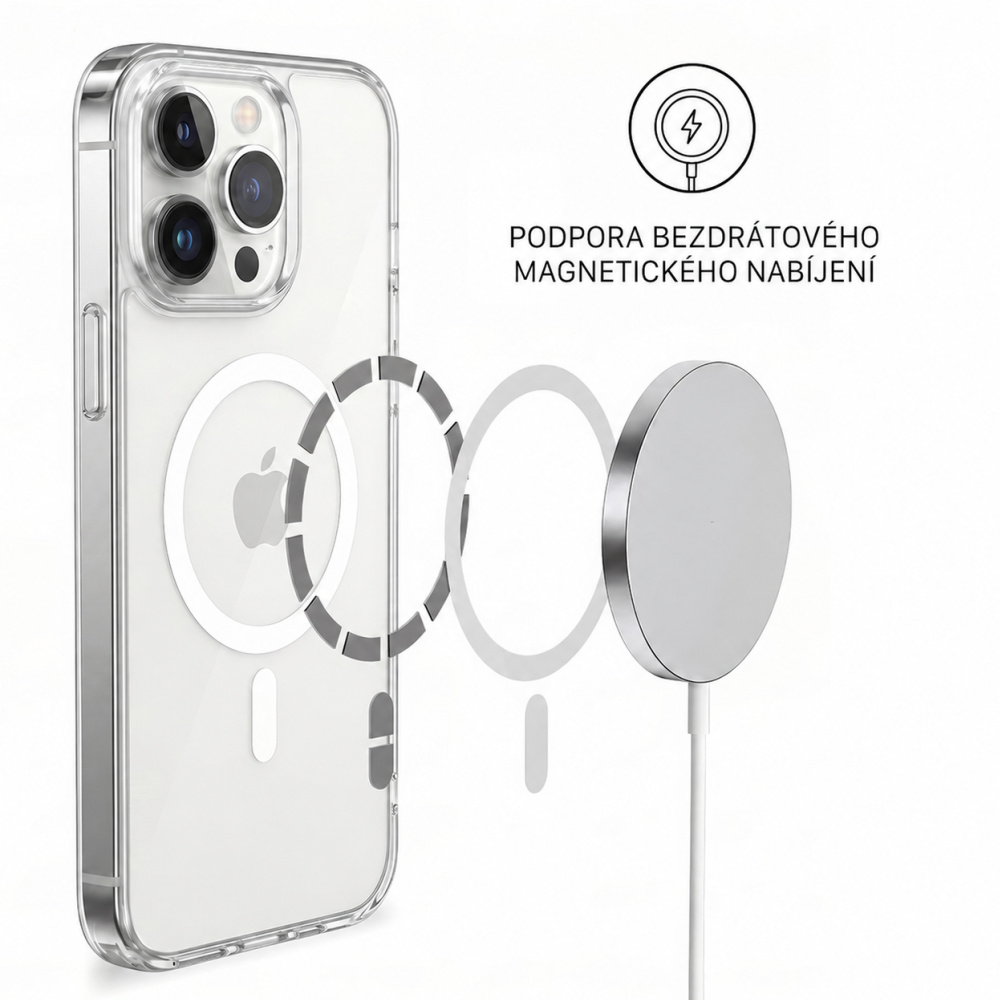 Čiré pouzdro iSaprio Pure s MagSafe - Apple iPhone 12 / 12 Pro - Rak II