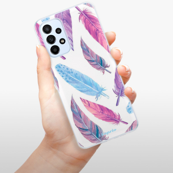 Silikonové pouzdro iSaprio - Samsung Galaxy A23 / A23 5G - Feather Pattern 10