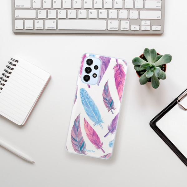 Silikonové pouzdro iSaprio - Samsung Galaxy A23 / A23 5G - Feather Pattern 10