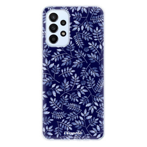 Silikonové pouzdro iSaprio - Samsung Galaxy A23 / A23 5G - Blue Leaves 05