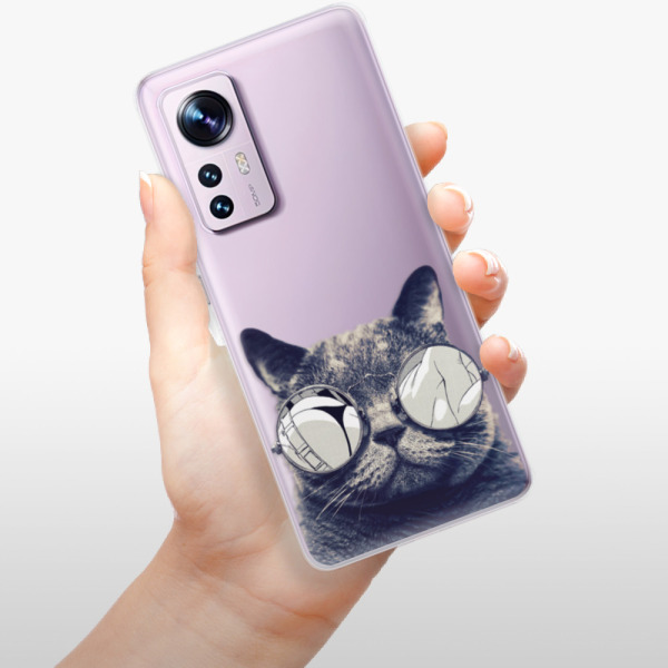 Silikonové pouzdro iSaprio - Xiaomi 12 / 12X - Crazy Cat 01