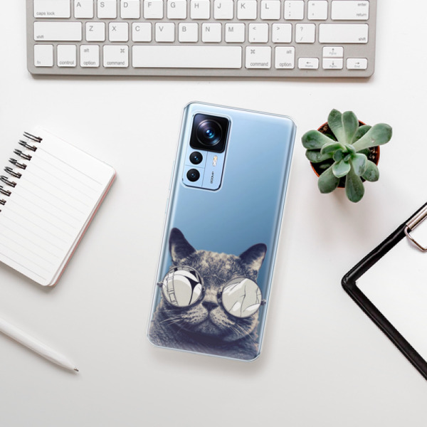 Silikonové pouzdro iSaprio - Xiaomi 12T / 12T Pro - Crazy Cat 01