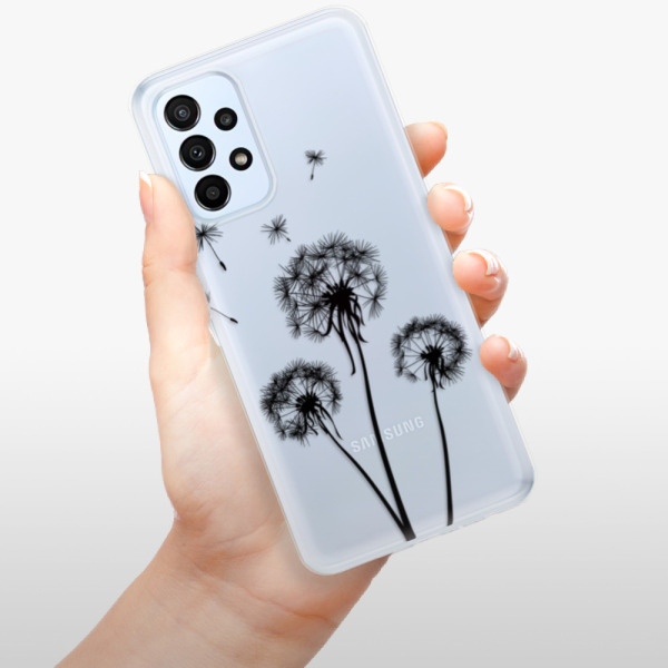 Silikonové pouzdro iSaprio - Samsung Galaxy A23 / A23 5G - Three Dandelions black