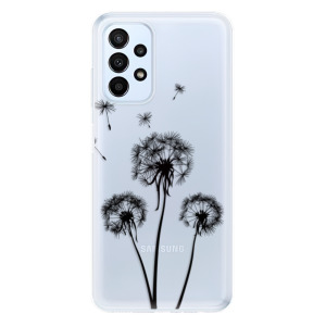 Silikonové pouzdro iSaprio - Samsung Galaxy A23 / A23 5G - Three Dandelions black