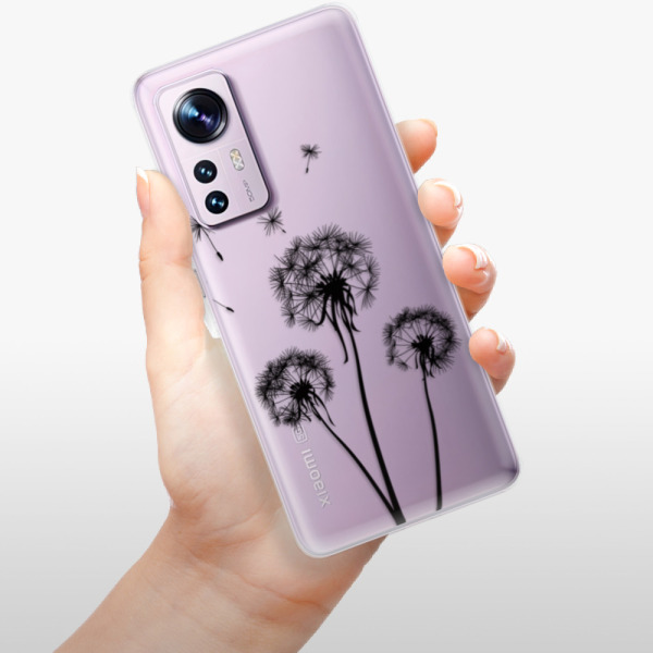 Silikonové pouzdro iSaprio - Xiaomi 12 / 12X - Three Dandelions black