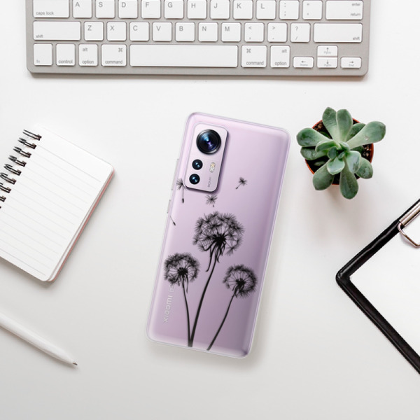 Silikonové pouzdro iSaprio - Xiaomi 12 / 12X - Three Dandelions black