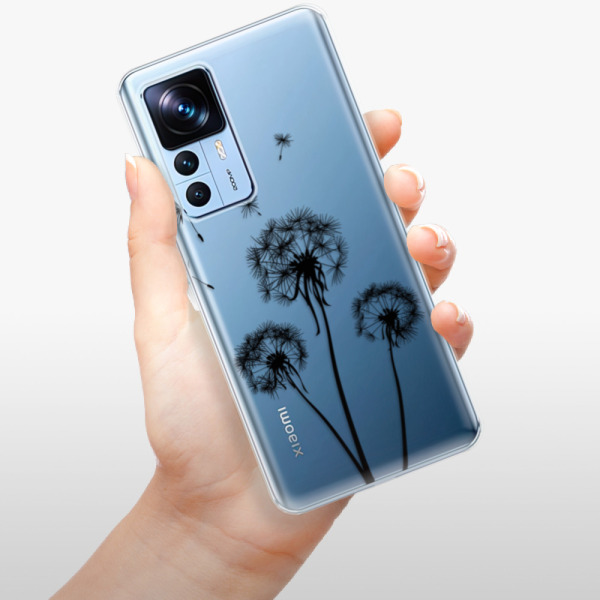 Silikonové pouzdro iSaprio - Xiaomi 12T / 12T Pro - Three Dandelions black