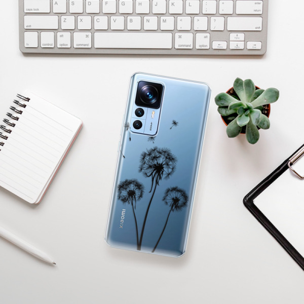 Silikonové pouzdro iSaprio - Xiaomi 12T / 12T Pro - Three Dandelions black